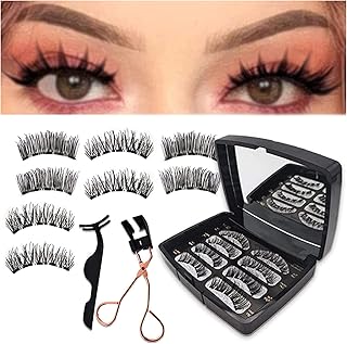 Ensemble de cils magnétiques sans colle, faux cils synthétiques, aimants souples réutilisables, faux