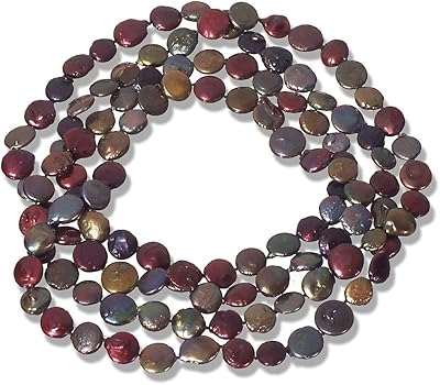 Collier de perles de culture d'eau douce multicolores gem stone king 11-12 mm