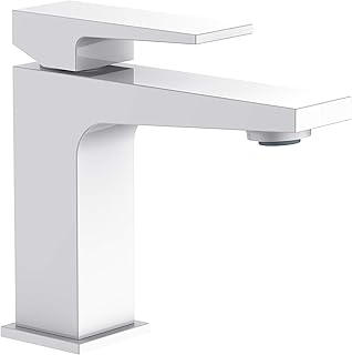 Mitigeur monocommande de lavabo hassanit infiniti avec vidage - blanc mat