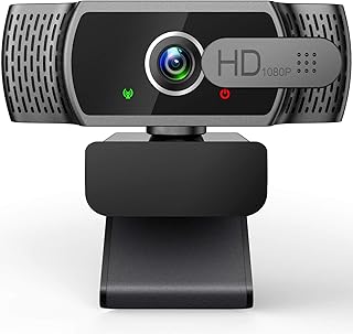 Webcam pour pc avec microphone - webcam fhd 1080p avec cache de confidentialité