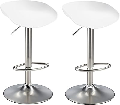 Chaises de bar hautes réglables en plastique pour bar et cuisine, lot