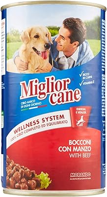 Nourriture humide pour chiens miglor au bœuf, multicolore, 1250 g
