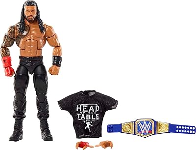 Figurine wwe roman reigns elite top peaks de mattel, multicolore
