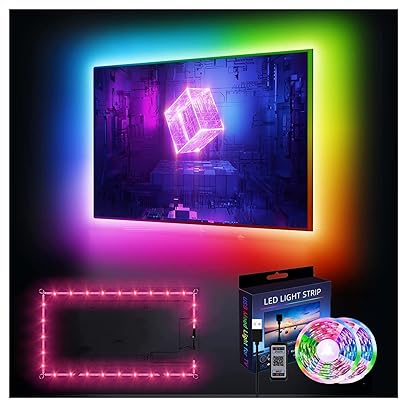 Lumières tv led de 16,4 pieds pour téléviseur de 55 à 80 pouces, rétroéclairage usb rvb led avec application, kit de rétroéclairage led pour téléviseur à écran plat et ordinateur. Le meilleur rapport qualité-prix du web sénégalais sur Diaytar