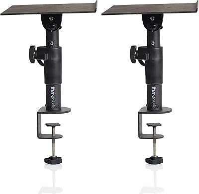 Support d'enceinte de bureau gator frameworks - ensemble de 2 (gfwspkstmndskcmp)