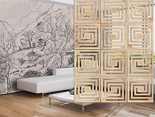 Séparateur de pièce suspendu en bois design quadro