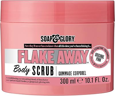 Exfoliant corporel flake away soap & glory pour femmes, rose, 300 ml
