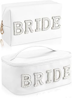 Trousse de maquillage pour femme de mariée trousse portable en cuir pu