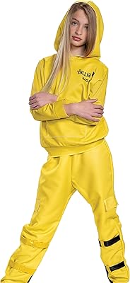 Déguisement billie eilish, chemisier formel jaune surdimensionné et pantalon pour enfants, costume inspiré