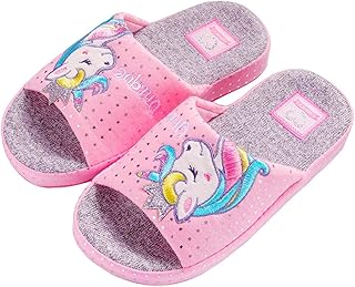 Pantoufles de maison au design licorne pour enfants, antidérapantes, utilisation intérieure pour filles