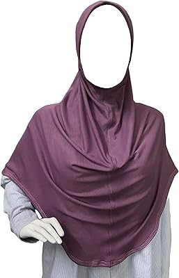 Hijab instantané en tissus de bonneterie doux et extensibles pour femmes et filles