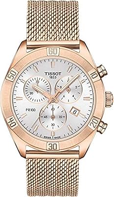 Montre chronographe tissot pour femme avec bracelet argenté t101.917.33.031.00