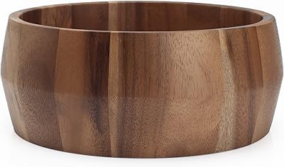 Bol de service rond belli acacia pour fruits ou salade, 1 grand bol