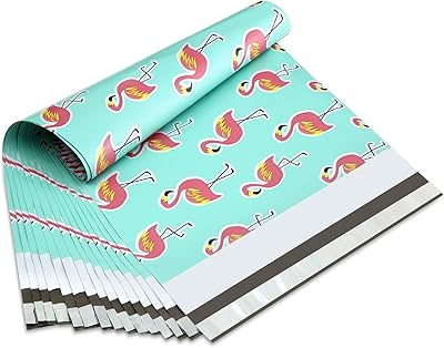 Ucgou 10x13 pouces enveloppes d'expédition en poly motif flamant rose boutique sacs personnalisés