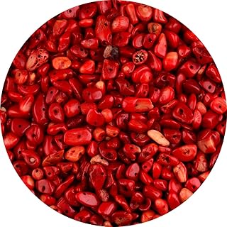 Perles de pierre naturelle rouge corail de 5 à 8 mm environ