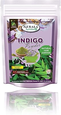 Poudre d'indigo biologique ayurvédique du kerala pour cheveux de couleur noire (200 grammes), poudre de feuille d'avuri naturelle, neela amari, neel patti, neelayamari, neli aku, poudre d'indico, noir. , noir. Faites-vous plaisir sans culpabiliser avec Diaytar