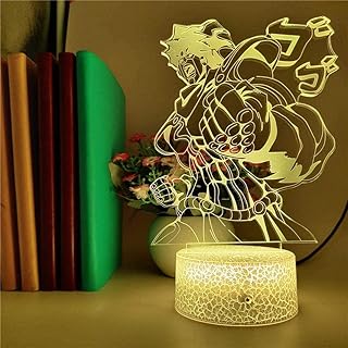 Jojo s bizarre adventure anime 3d veilleuse avec télécommande 16 couleurs led lampe