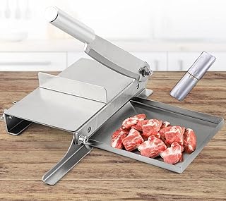 Trancheuse de viande congelée manuelle, machine de coupe d'os en acier inoxydable, trancheuse