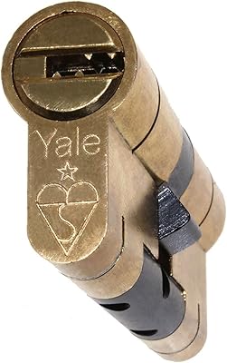 Cylindre européen yale supérieur 50 50 en laiton avec 3 clés anti