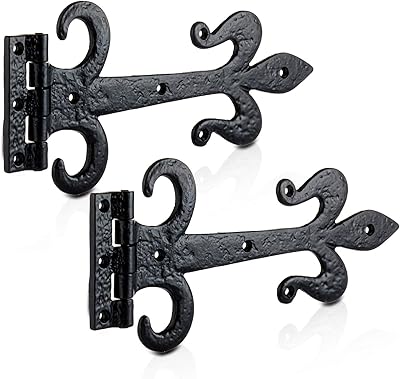 Charnière de travail exfort 310 mm noire antique dlys, charnière de portail