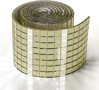 Castwave 1464 pièces autocollants petits carreaux de mosaïque, miroirs et objets décoratifs (or)