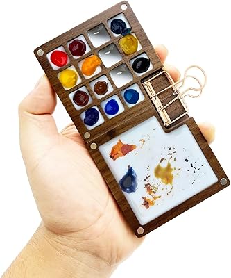 The white shop palette d'aquarelle portable palette de carnet de croquis 15 couleurs