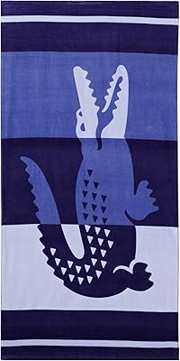 Grande serviette de plage lacoste duke blue 100 % coton, super absorbante et à séchage rapide, lavable en machine, 36" de large x 72" de longueur. Diaytar : Où vos envies rencontrent votre budget