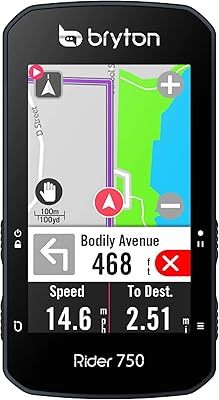 Ordinateur de vélo gps bryton rider 750e, noir