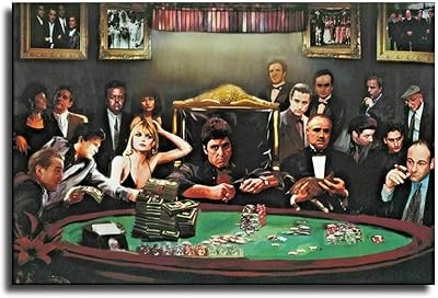 Hh gao art poster film good father scarface tony montana peintures sur toile