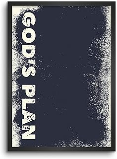 Affiche encadrée de décoration murale lamron drake gods plan, 8 pouces x 12 pouces, affiche laminée mate avec cadre en bois noir de 0,5 pouce. Diaytar : Votre source de bonnes affaires en ligne