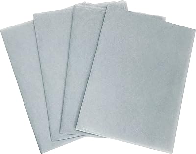 Red dot gift® 50 feuilles de papier de soie gris pour emballage cadeau