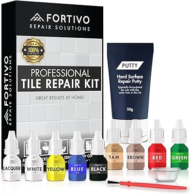 Kit de réparation de carrelage kit de réparation de pierre - kit de réparation d'éclats de carrelage en porcelaine, kit de réparation de porcelaine, kit de réparation de marbre, réparation de carrelage, kit de finition de baignoire et de carrelage, sol en céramique de fissures, kit de réparation de baignoire. Diaytar : Parce que bien acheter, c'est économiser