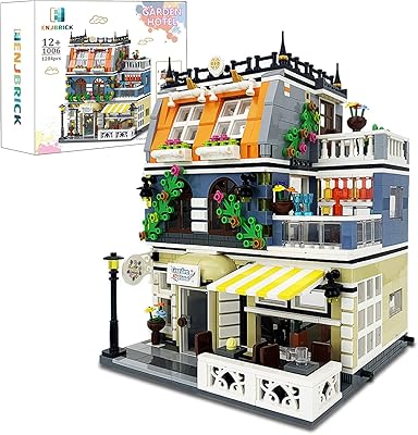 Kit de construction d'hôtel et de place de jardin ingbrick, kit de construction