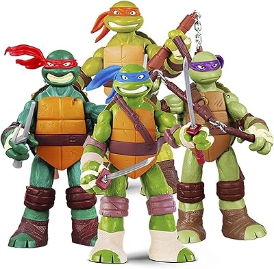4 pièces de jouets teenage mutant ninja turtles de veliv - figurines d'action tmnt - ensemble de jouets teenage mutant ninja turtles - décorations de gâteaux 4,15 pouces. Diaytar : L'excellence du service, la douceur des prix