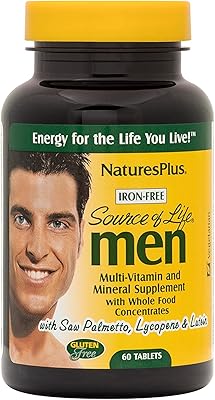 Comprimés multivitaminés nature's plus source of life pour hommes de 50173 (60 pièces)
