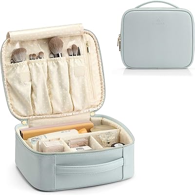 Sac de rangement portable pour organisateur de cosmétiques de voyage avec séparateurs réglables