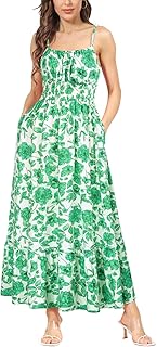 Robe longue d'été décontractée sans manches avec ceinture, bretelles spaghetti, robe de plage