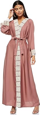 Abaya nokhbaa pour femme rose