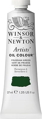 Peinture à l'huile winser & newton artists, tube de 37 ml, vert