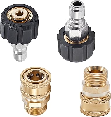 Raccords à connexion rapide pour nettoyeur haute pression rencovo kit de m22