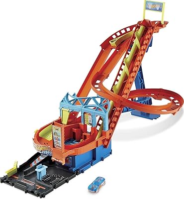 Ensemble de jeu hot wheelstm city roller coaster rallytm avec voiture