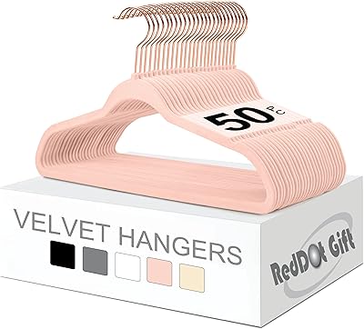Red dot gift® 50 pièces cintres en velours antidérapants 45 cm