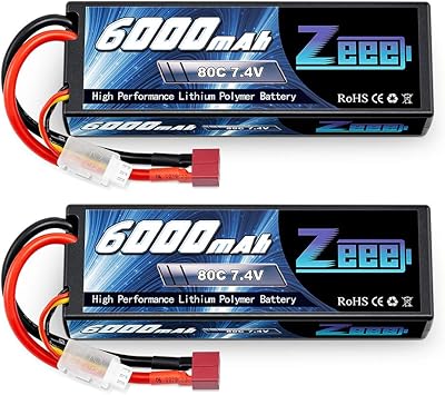 Batterie lipo zy 2s 6000mah 7.4v 80c avec prise denz t pour voitures