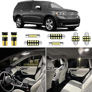 15pcs kits d'éclairage intérieur led durango blanc pour 2011-2020 dodge durango 6000k ensemble