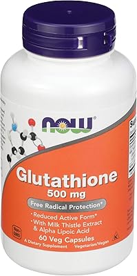Now foods - glutathion antioxydant cellulaire 500 mg. 60 gélules végétariennes.