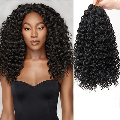 Extensions de cheveux synthétiques au crochet à torsion profonde pour tresses hippie bohème
