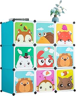 Brian & danny cartoon armoire organisateur de rangement modulaire, 7 cubes et 1