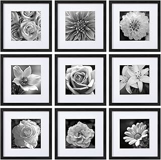 Elitek pro ensemble de cadres photo noirs 12 x 12 9