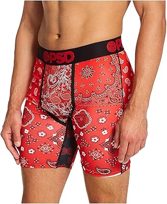 Sous-vêtements psd larges extensibles pour hommes - imprimé bandana | respirant, intérieur 7"