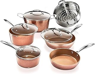 Ensemble de casseroles et poêles gotham steel - batterie de cuisine en céramique